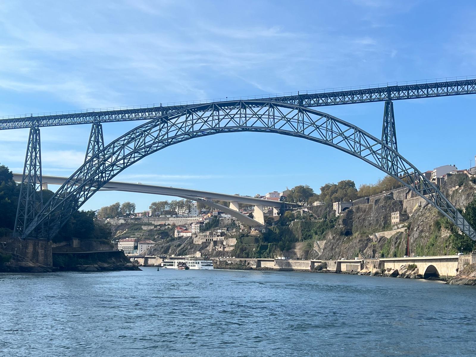 Guests enjoying the sailing experience under Porto's bridges