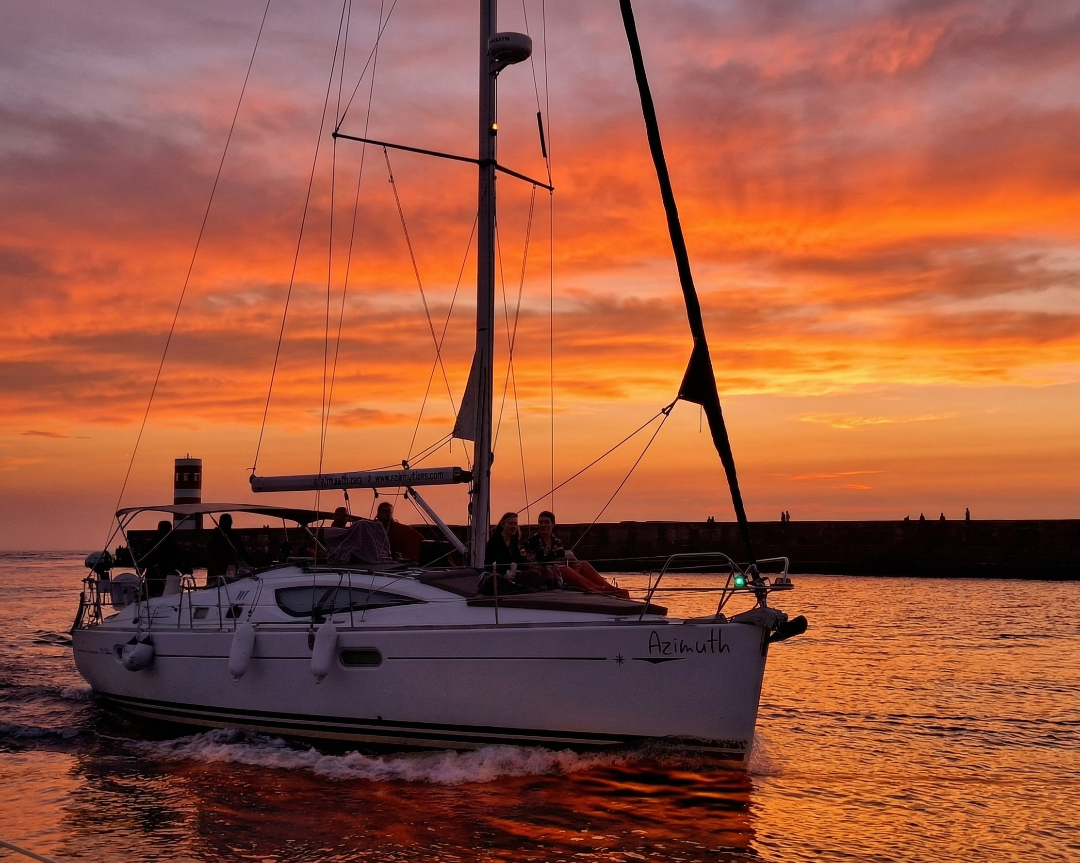Sunset over the ocean